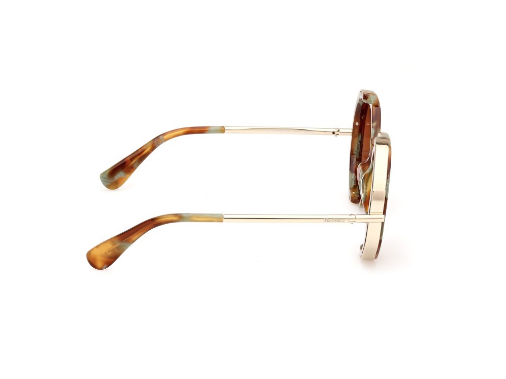 Occhiali da sole MaxMara Liz MM0094 (56E) colore avana colorata forma geometrico lenti marrone