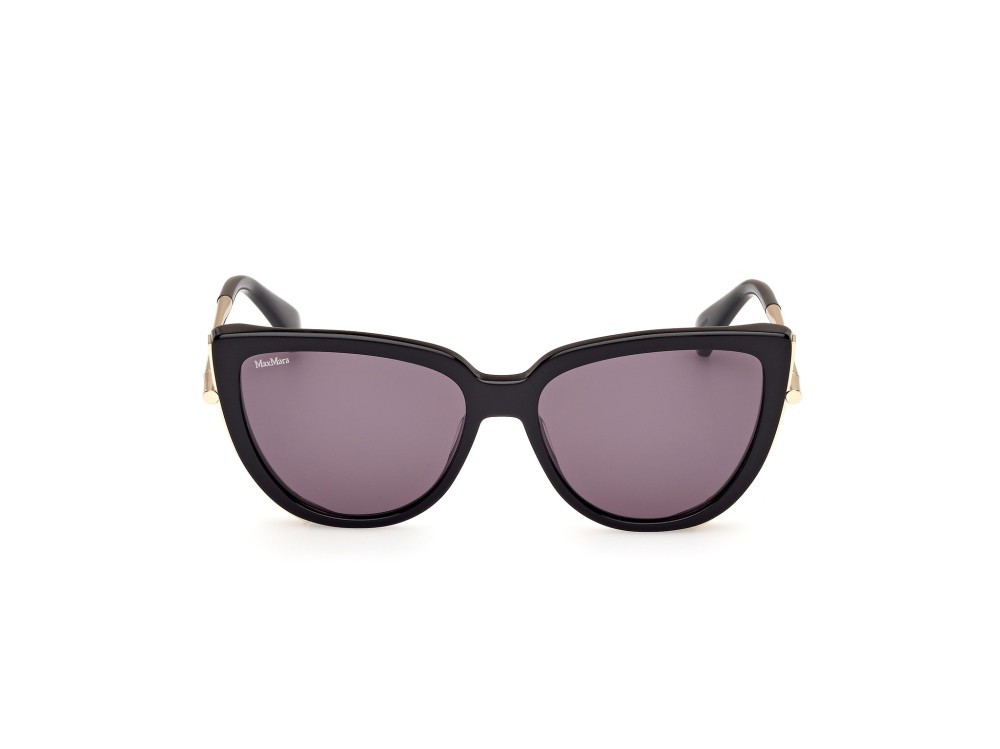 Sonnenbrillen MaxMara Liz1 MM0095 (01A) farbe nero lucido form cat-eye gläser fumo