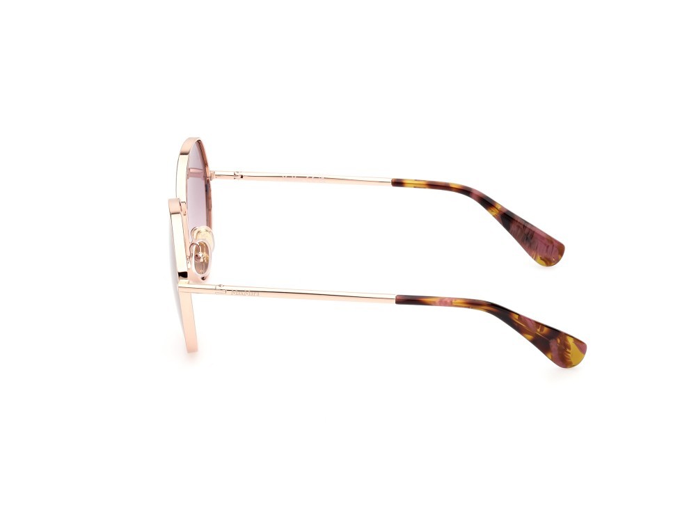 Sonnenbrillen MaxMara Menton MM0096 (28Z) farbe oro rosè lucido form rund gläser viola sfumato o specchiato
