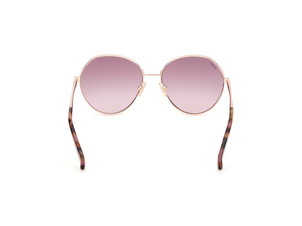 Sonnenbrillen MaxMara Menton MM0096 (28Z) farbe oro rosè lucido form rund gläser viola sfumato o specchiato