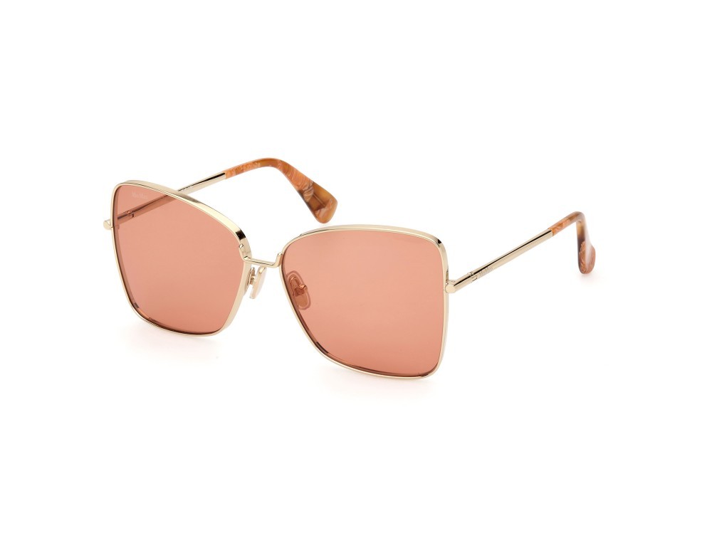 Sonnenbrillen MaxMara Menton1 MM0097 (32E) farbe oro pallido lucido form schmetterling gläser marrone