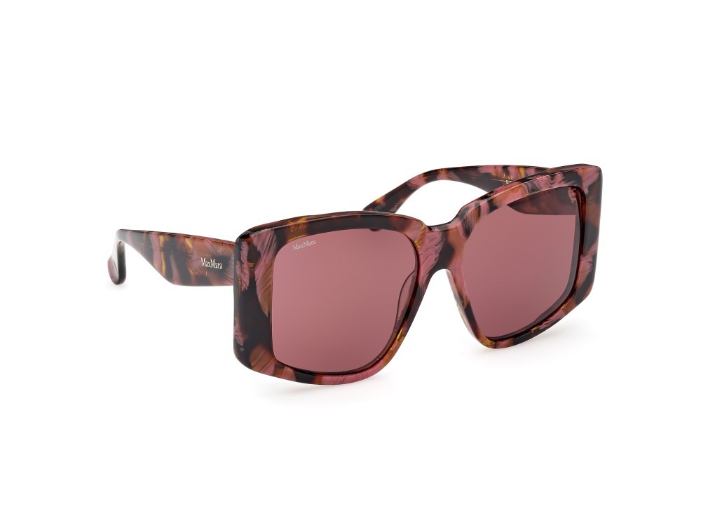 Sonnenbrillen MaxMara Glimpse6 MM0098 (55S) farbe avana colorata form quadratisch gläser bordeaux
