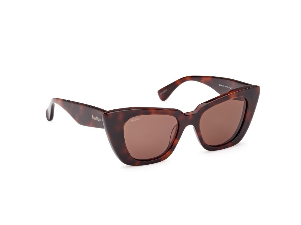Occhiali da sole MaxMara Glimpse5 MM0099 (52E) colore avana scura forma farfalla lenti marrone