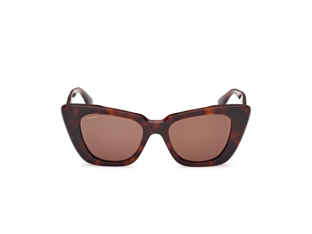 Occhiali da sole MaxMara Glimpse5 MM0099 (52E) colore avana scura forma farfalla lenti marrone