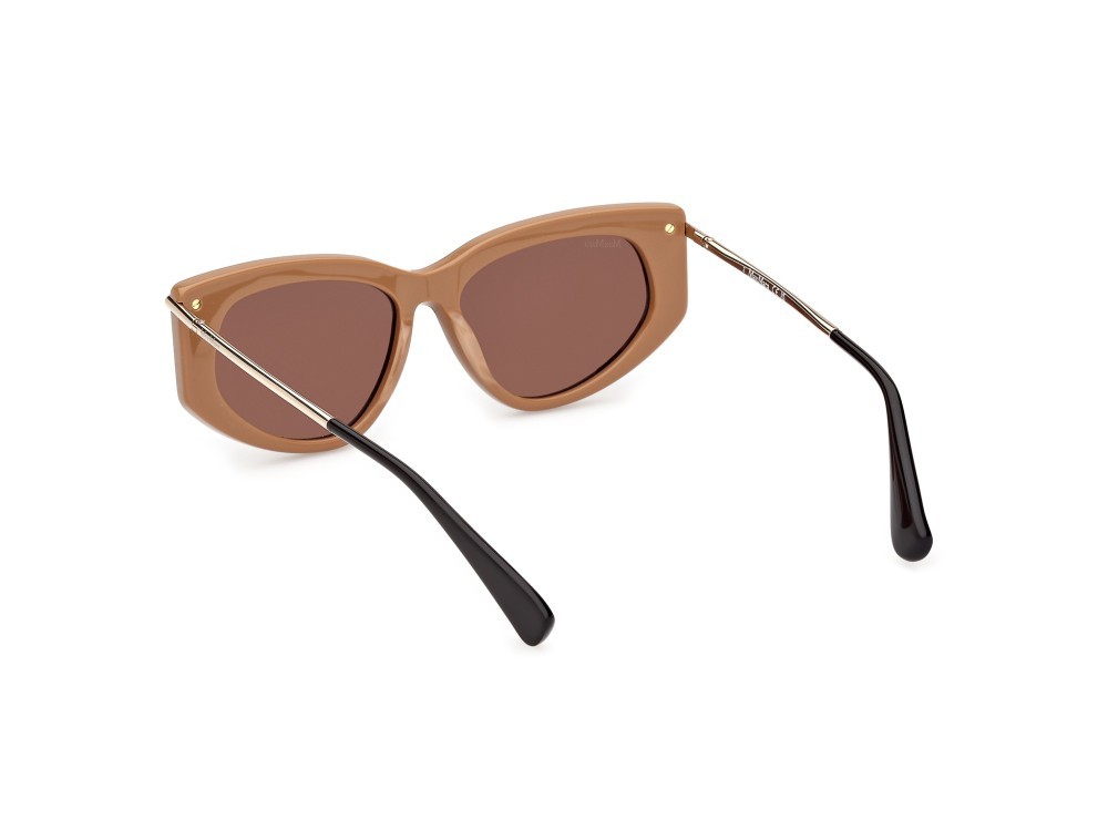 Sonnenbrillen MaxMara Beth MM0100 (50E) farbe marrone scuro lucido form rund gläser marrone