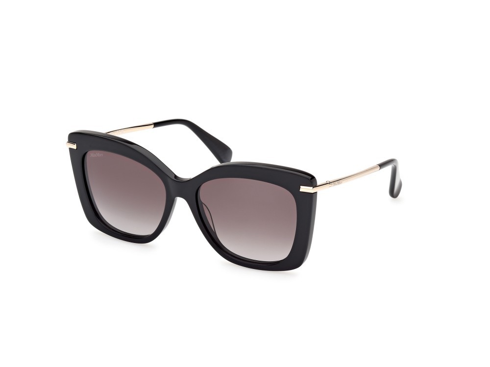 Sonnenbrillen MaxMara Beth1 MM0101 (01B) farbe nero lucido form schmetterling gläser fumo grad.