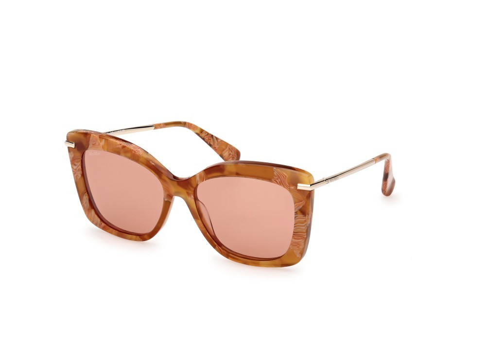 Sonnenbrillen MaxMara Beth1 MM0101 (56E) farbe avana colorata form schmetterling gläser marrone