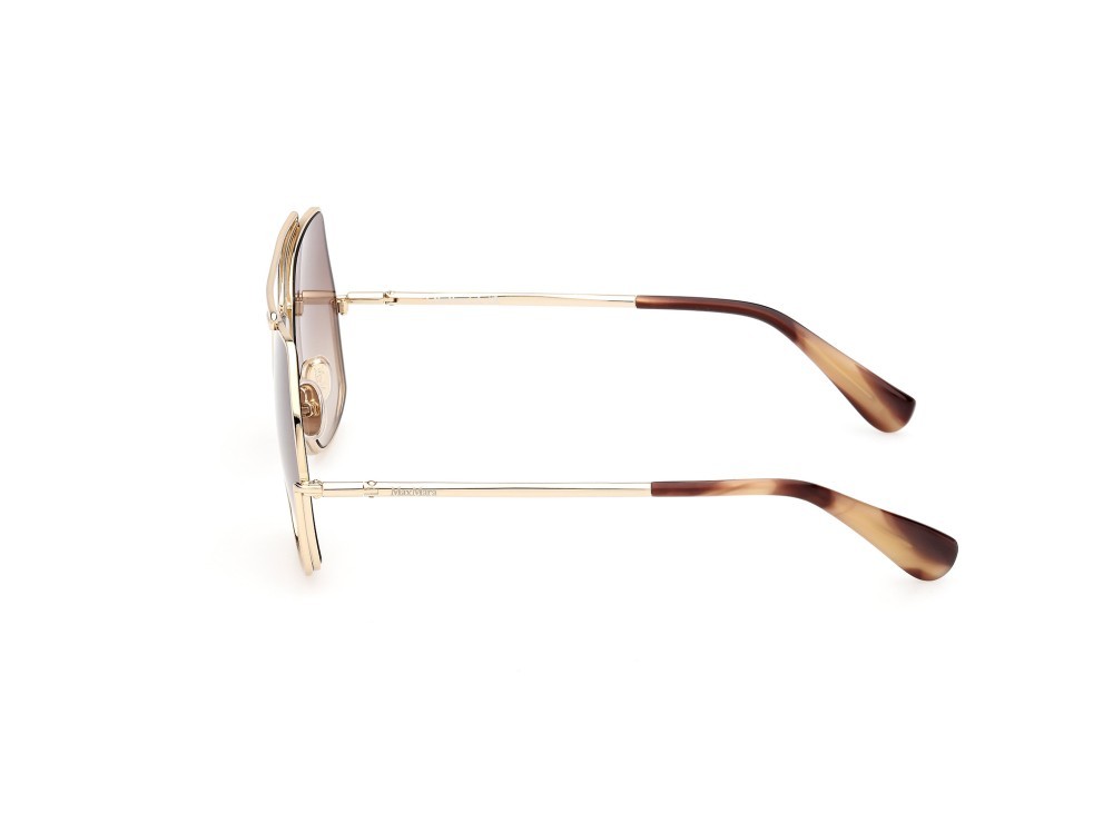 Sonnenbrillen MaxMara Elsapetite MM0102 (32F) farbe oro pallido lucido form aviator gläser marrone sfumato