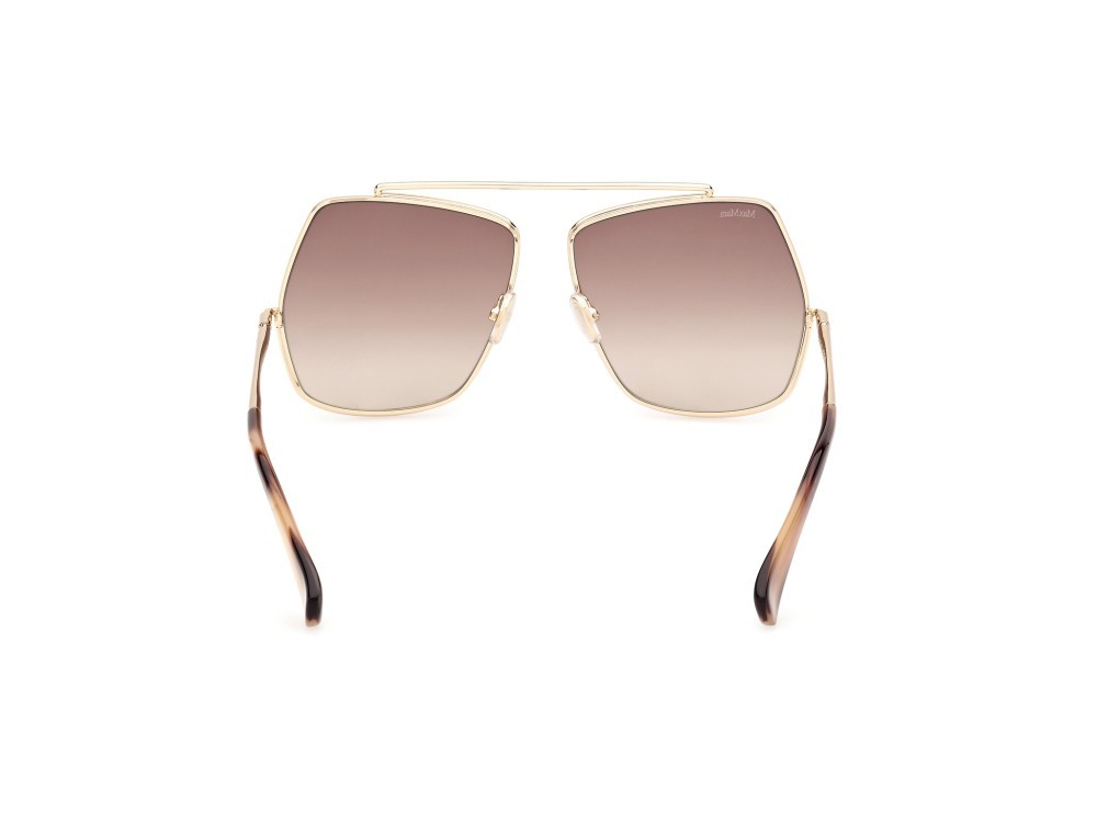Sonnenbrillen MaxMara Elsapetite MM0102 (32F) farbe oro pallido lucido form aviator gläser marrone sfumato