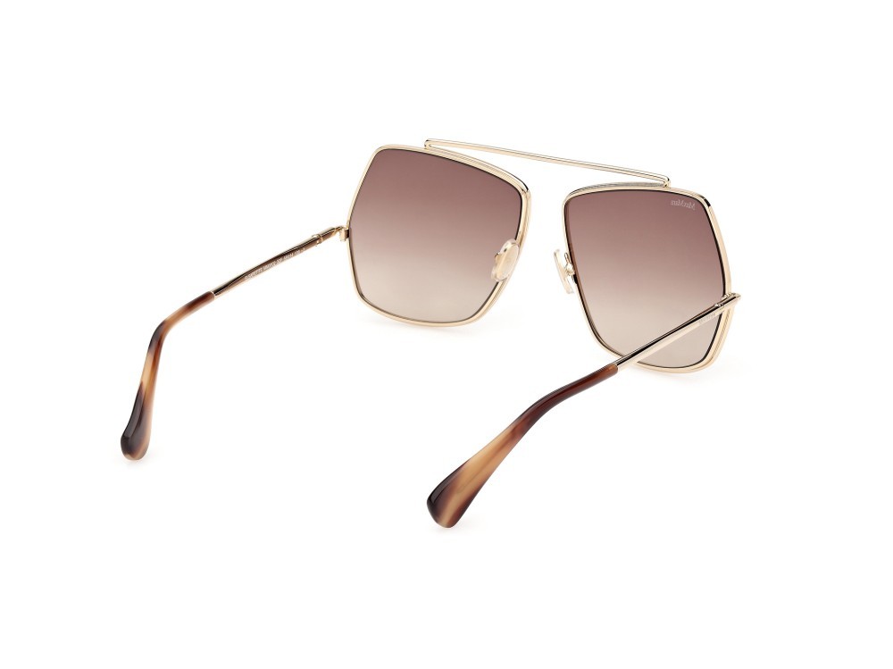 Sonnenbrillen MaxMara Elsapetite MM0102 (32F) farbe oro pallido lucido form aviator gläser marrone sfumato