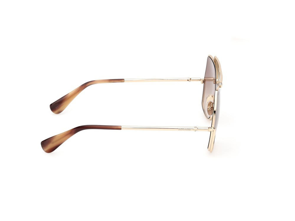 Sonnenbrillen MaxMara Elsapetite MM0102 (32F) farbe oro pallido lucido form aviator gläser marrone sfumato