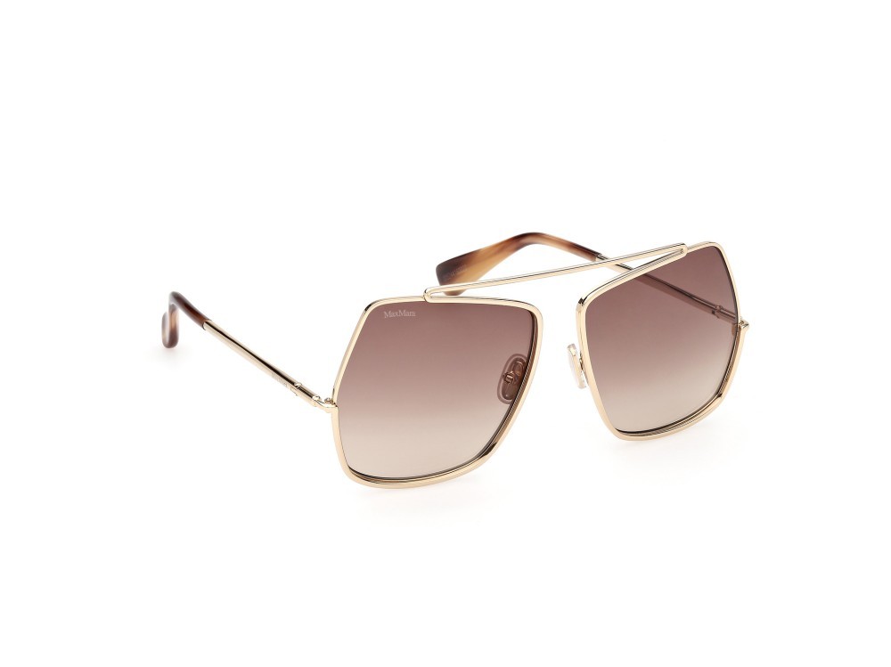 Sonnenbrillen MaxMara Elsapetite MM0102 (32F) farbe oro pallido lucido form aviator gläser marrone sfumato