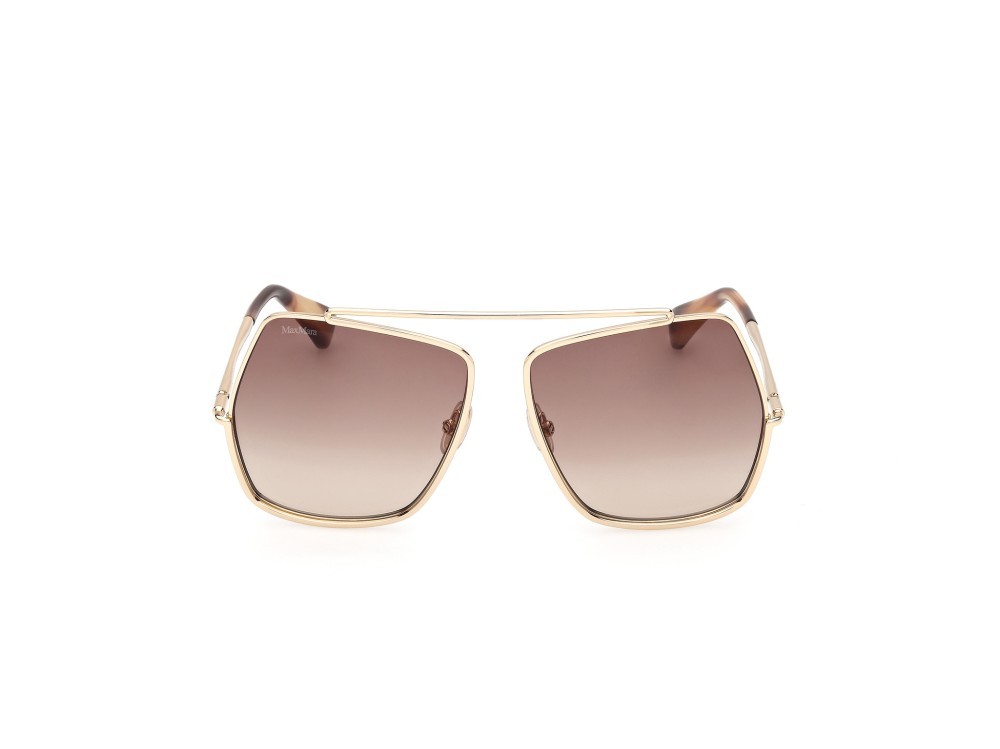 Sonnenbrillen MaxMara Elsapetite MM0102 (32F) farbe oro pallido lucido form aviator gläser marrone sfumato