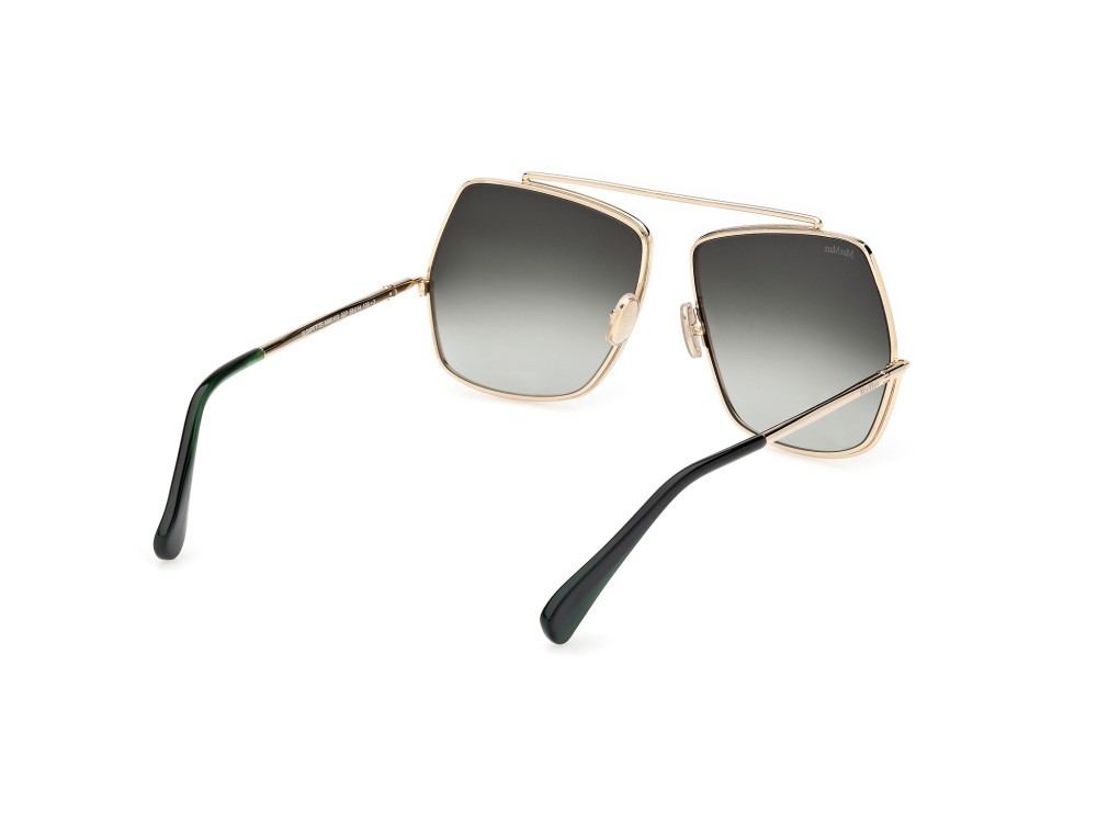 Sonnenbrillen MaxMara Elsapetite MM0102 (32P) farbe oro pallido lucido form aviator gläser verde sfumato