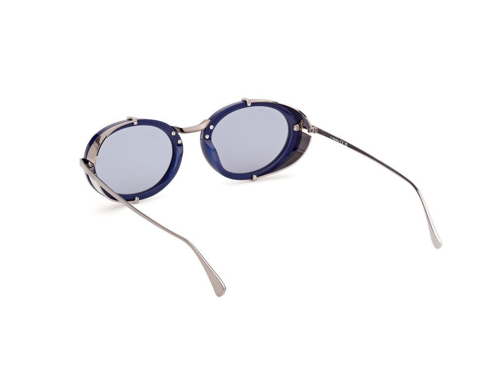 Sonnenbrillen MaxMara Selma MM0103 (90X) farbe blu lucido form rund gläser blu specchiato