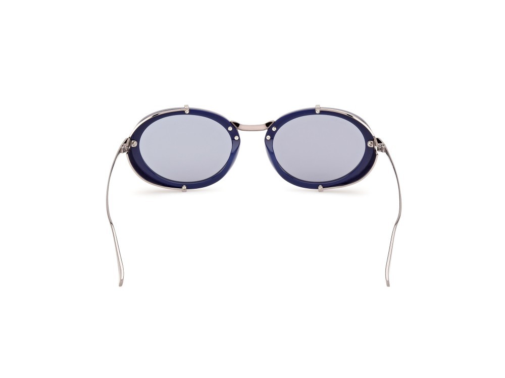 Sonnenbrillen MaxMara Selma MM0103 (90X) farbe blu lucido form rund gläser blu specchiato
