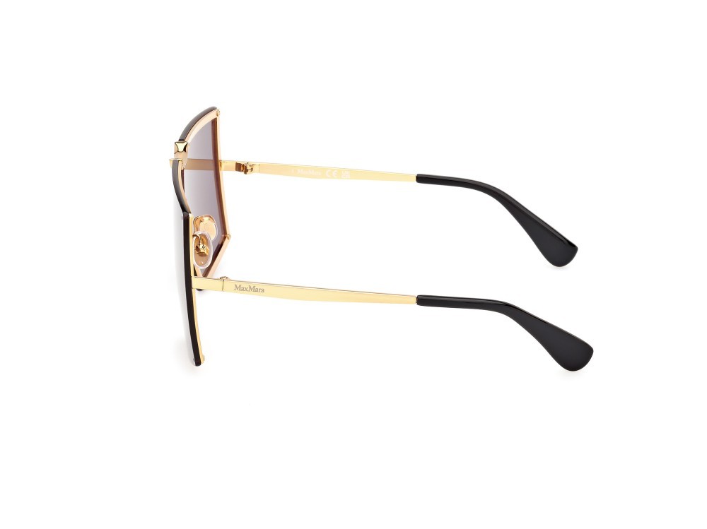 Occhiali da sole MaxMara MM0117 (30A) colore oro endura lucido forma mask lenti fumo