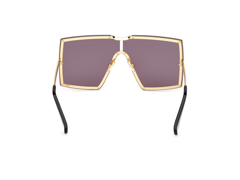 Occhiali da sole MaxMara MM0117 (30A) colore oro endura lucido forma mask lenti fumo