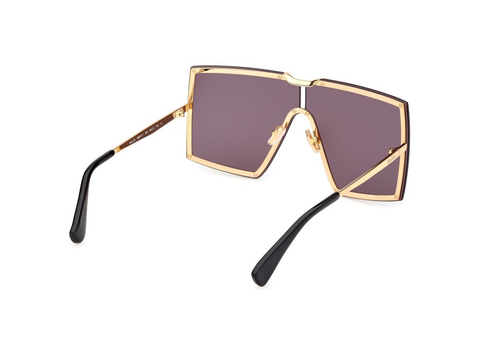 Occhiali da sole MaxMara MM0117 (30A) colore oro endura lucido forma mask lenti fumo