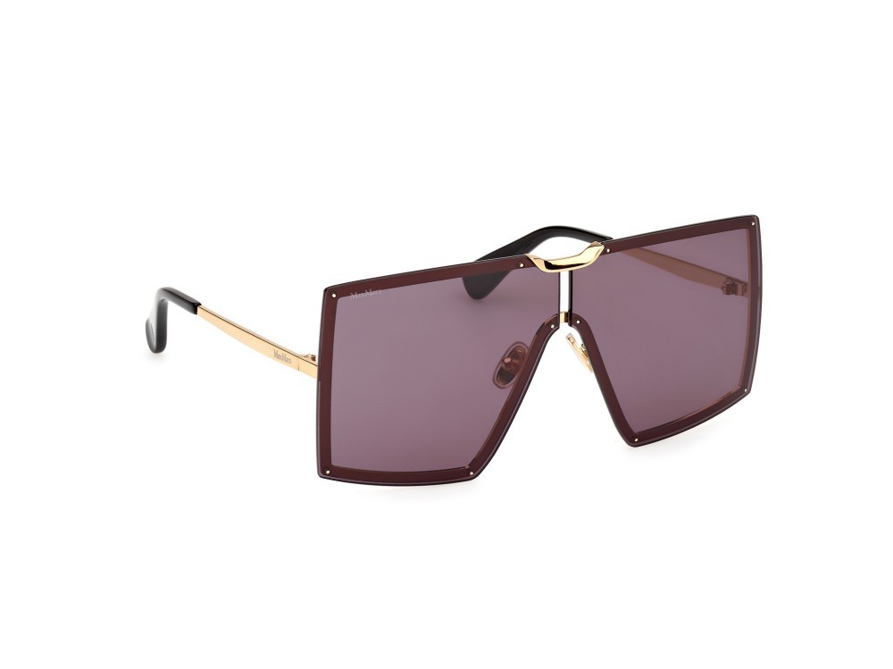 Occhiali da sole MaxMara MM0117 (30A) colore oro endura lucido forma mask lenti fumo