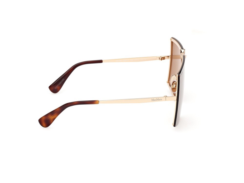 Occhiali da sole MaxMara MM0117 (32E) colore oro pallido lucido forma mask lenti marrone