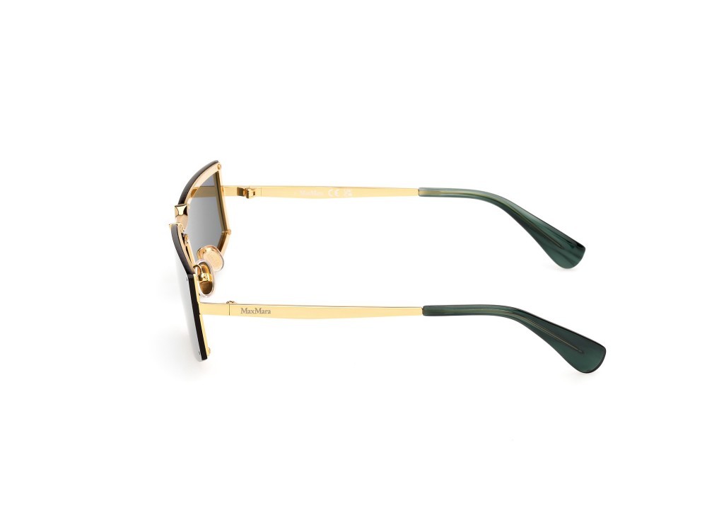 Occhiali da sole MaxMara MM0118 (30N) colore oro endura lucido forma rettangolare lenti verde