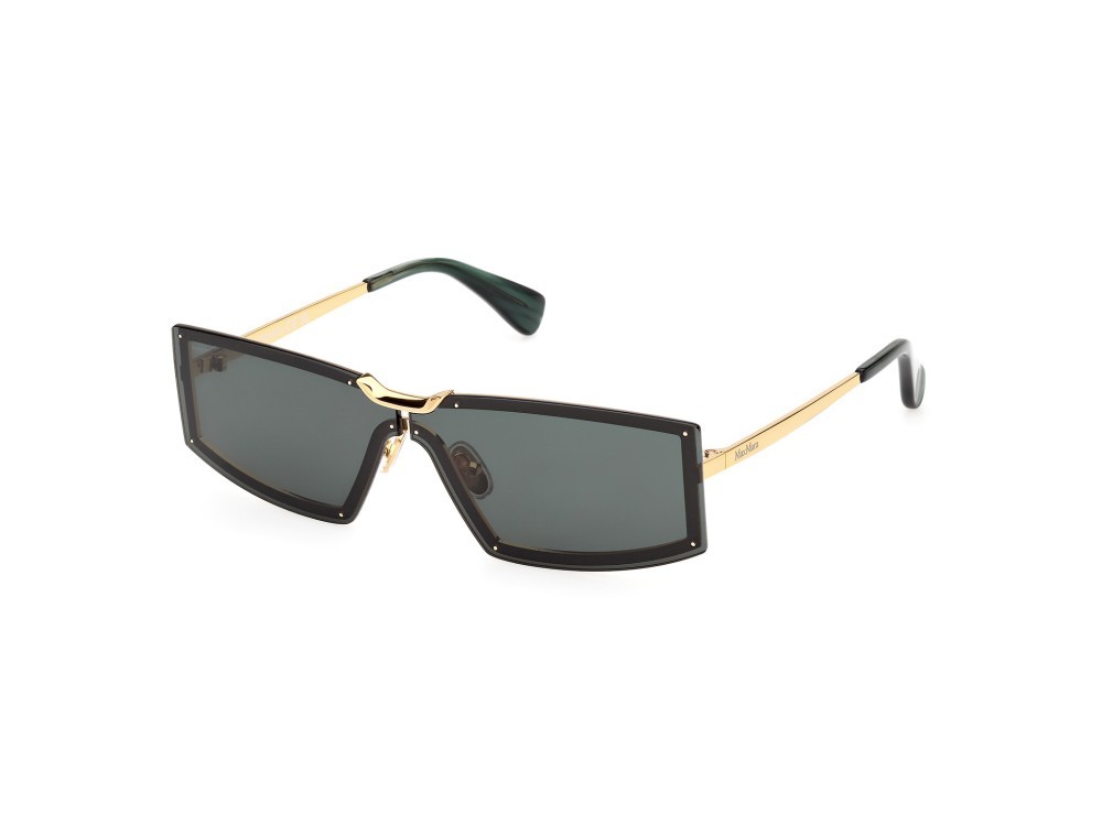 Occhiali da sole MaxMara MM0118 (30N) colore oro endura lucido forma rettangolare lenti verde
