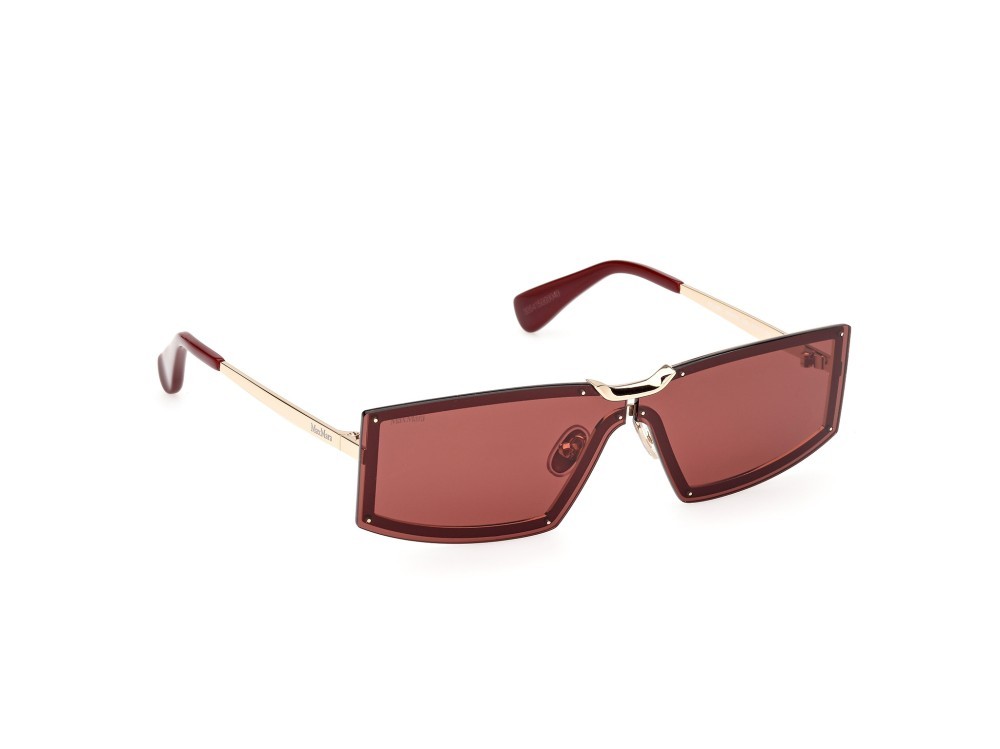 Sonnenbrillen MaxMara MM0118 (32S) farbe oro pallido lucido form rechteckig gläser bordeaux