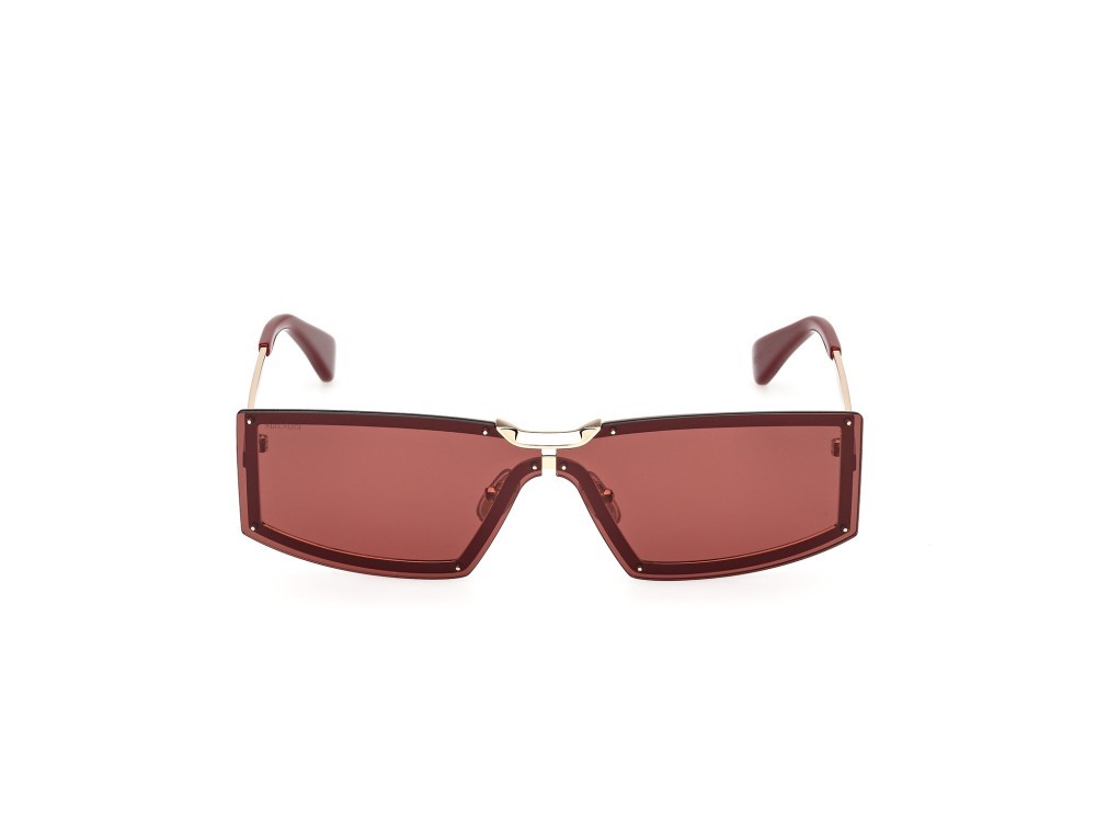 Sonnenbrillen MaxMara MM0118 (32S) farbe oro pallido lucido form rechteckig gläser bordeaux