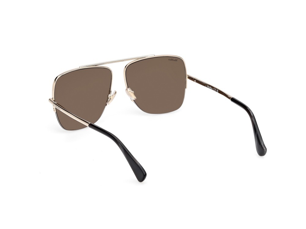 Occhiali da sole MaxMara MM0121 (32N) colore oro pallido lucido forma aviator lenti roviex