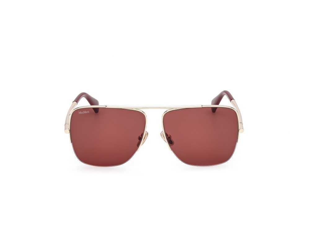 Sonnenbrillen MaxMara MM0121 (32S) farbe oro pallido lucido form aviator gläser bordeaux
