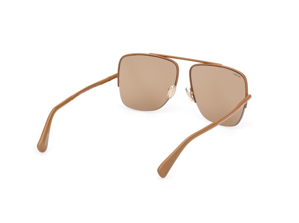 Occhiali da sole MaxMara MM0121 (45E) colore marrone chiaro lucido forma aviator lenti marrone