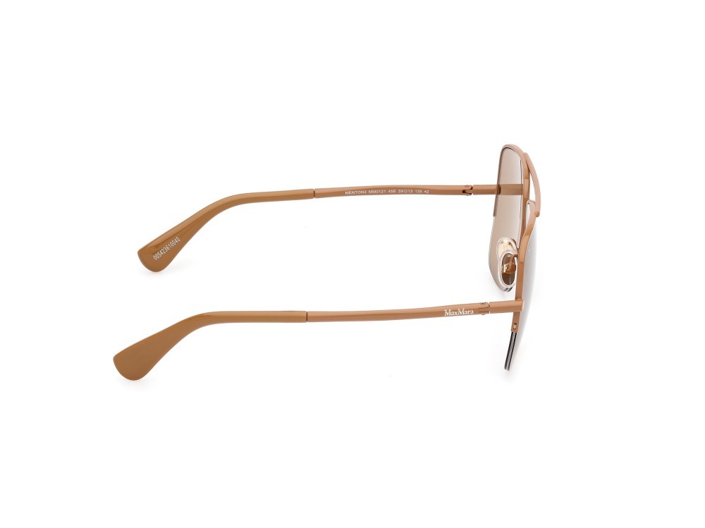 Occhiali da sole MaxMara MM0121 (45E) colore marrone chiaro lucido forma aviator lenti marrone