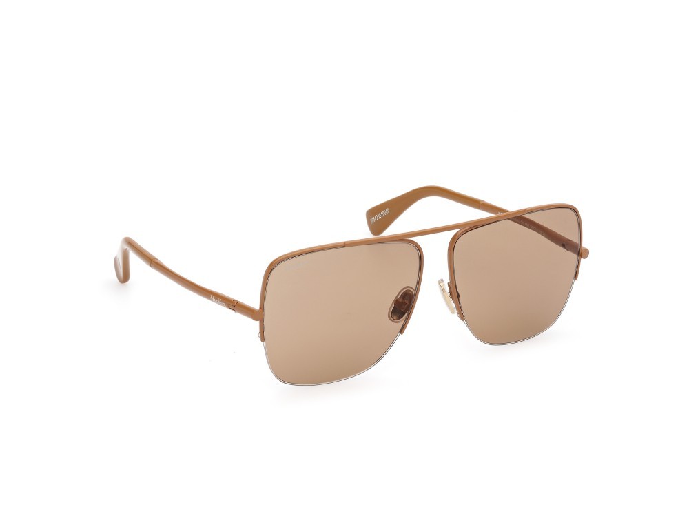 Occhiali da sole MaxMara MM0121 (45E) colore marrone chiaro lucido forma aviator lenti marrone