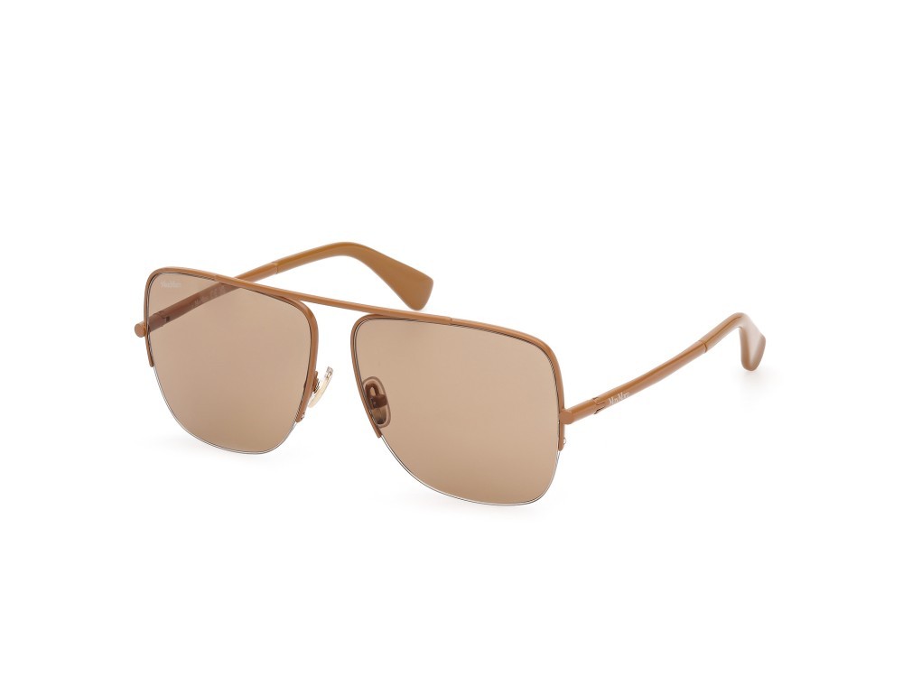 Occhiali da sole MaxMara MM0121 (45E) colore marrone chiaro lucido forma aviator lenti marrone
