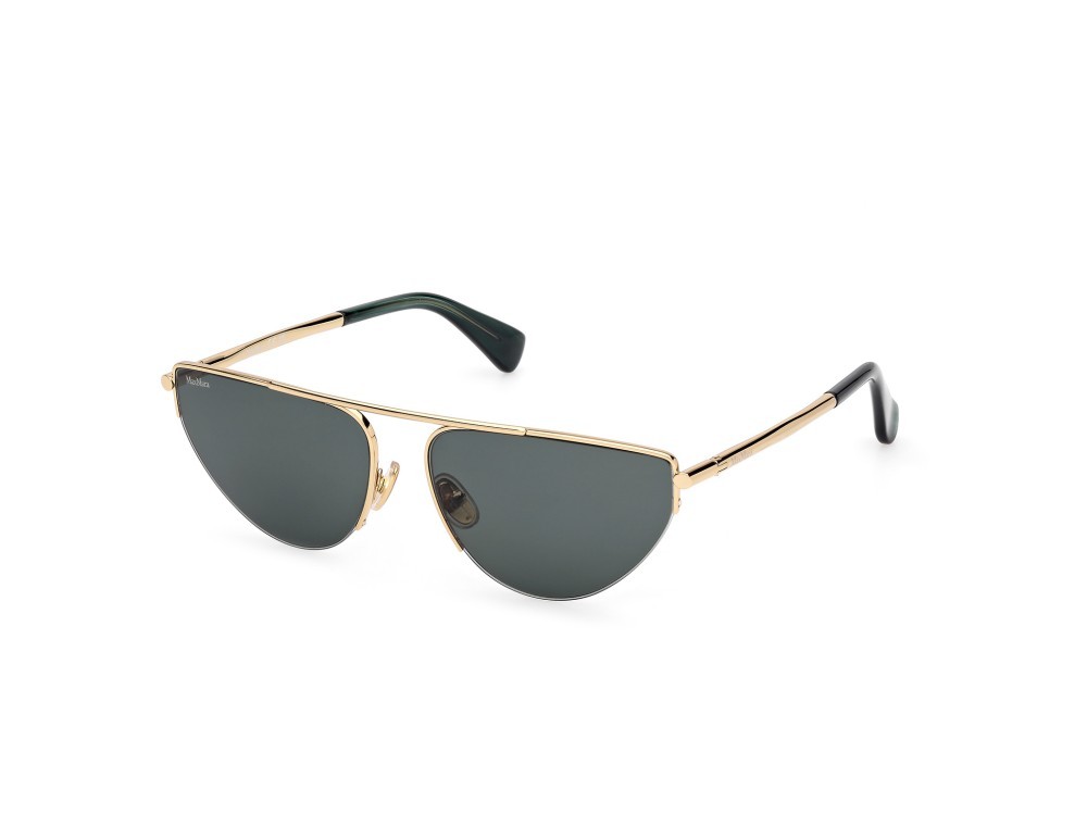 Occhiali da sole MaxMara MM0122 (30N) colore oro endura lucido forma cat eye lenti verde