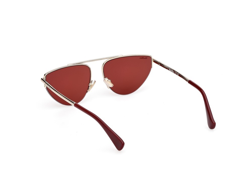 Sonnenbrillen MaxMara MM0122 (32S) farbe oro pallido lucido form cat-eye gläser bordeaux