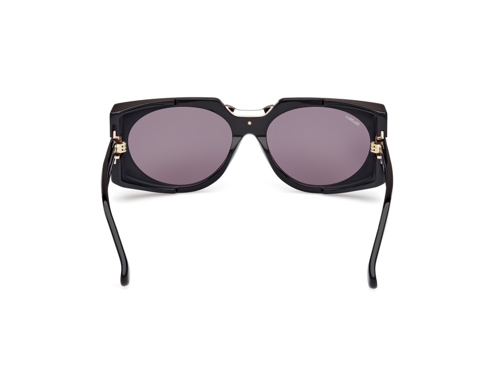Occhiali da sole MaxMara Spark5 MM0123 (01A) colore nero lucido forma rettangolare lenti fumo