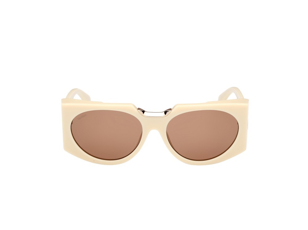 Sonnenbrillen MaxMara Spark5 MM0123 (25E) farbe avorio lucido form rechteckig gläser marrone