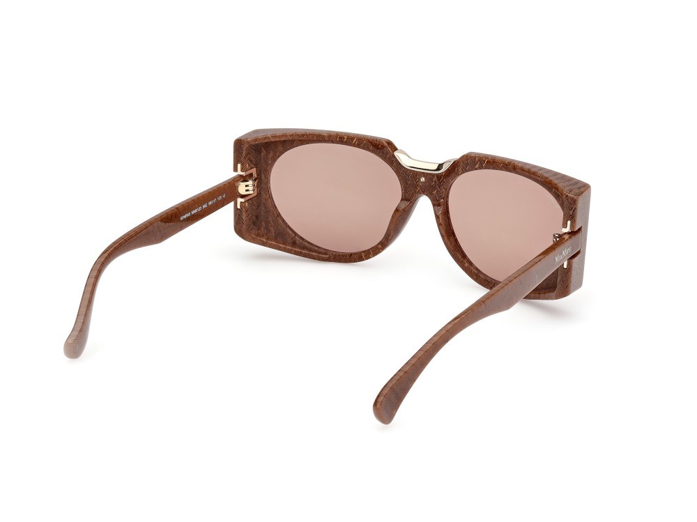 Sonnenbrillen MaxMara Spark5 MM0123 (56E) farbe avana texture form rechteckig gläser marrone 