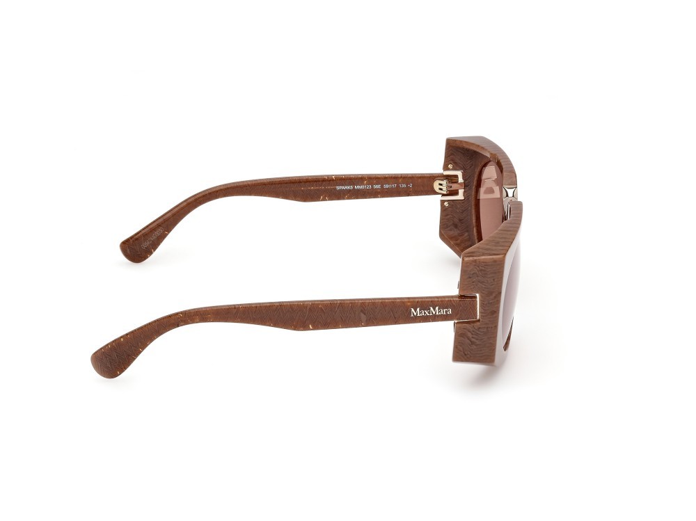 Sonnenbrillen MaxMara Spark5 MM0123 (56E) farbe avana texture form rechteckig gläser marrone 