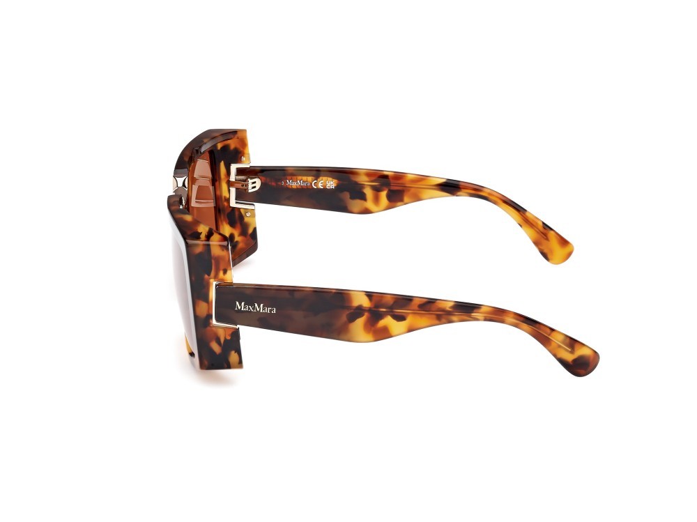 Occhiali da sole MaxMara Spark6 MM0124 (56E) colore avana sfumato forma rettangolare lenti marrone