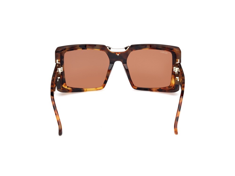 Occhiali da sole MaxMara Spark6 MM0124 (56E) colore avana sfumato forma rettangolare lenti marrone