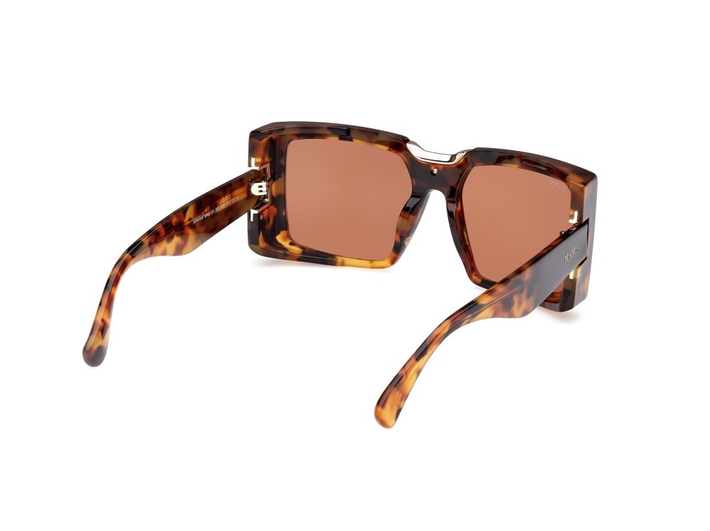 Occhiali da sole MaxMara Spark6 MM0124 (56E) colore avana sfumato forma rettangolare lenti marrone