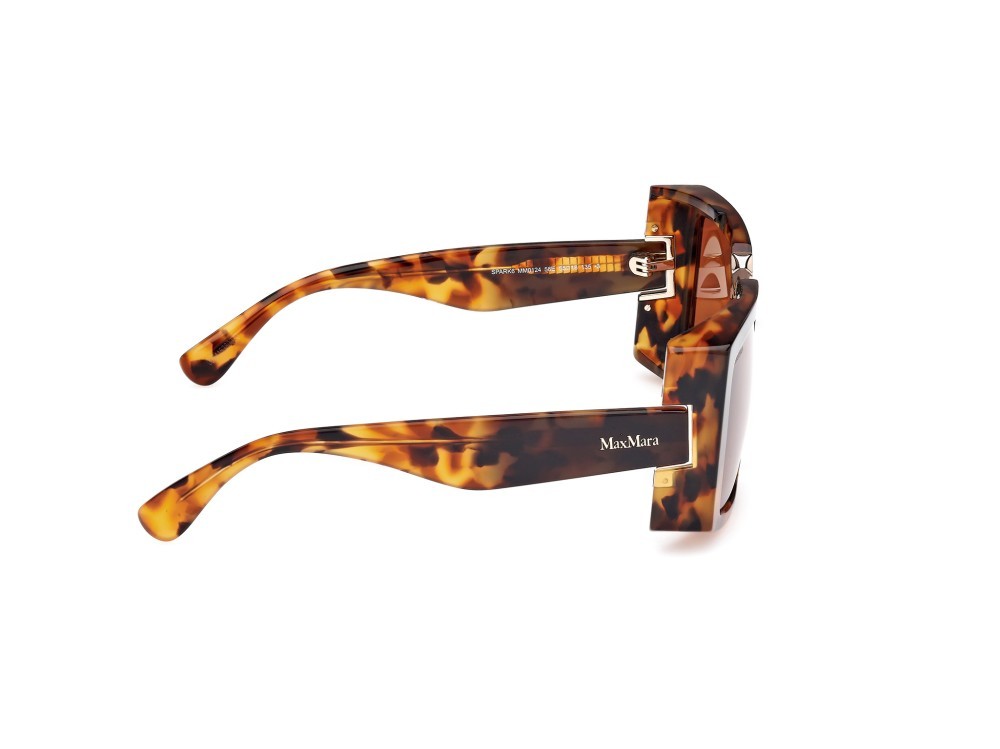 Occhiali da sole MaxMara Spark6 MM0124 (56E) colore avana sfumato forma rettangolare lenti marrone