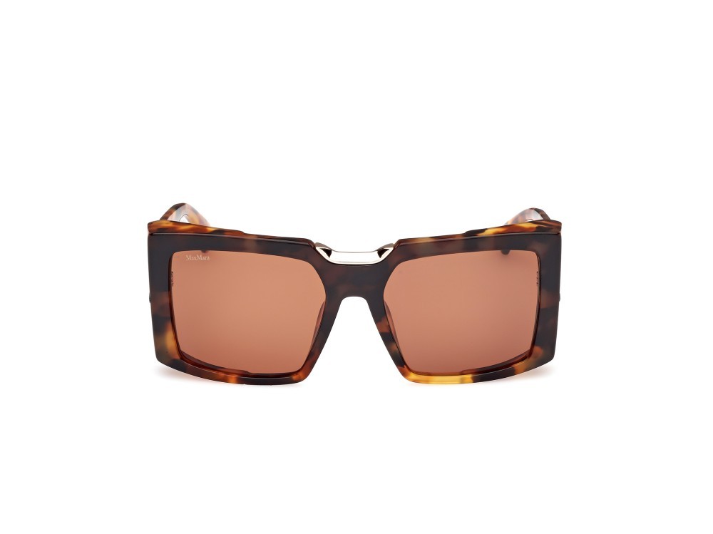 Occhiali da sole MaxMara Spark6 MM0124 (56E) colore avana sfumato forma rettangolare lenti marrone