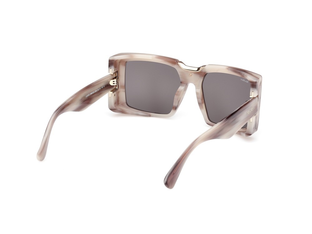 Sonnenbrillen MaxMara Spark6 MM0124 (60A) farbe corno beige form rechteckig gläser fumo