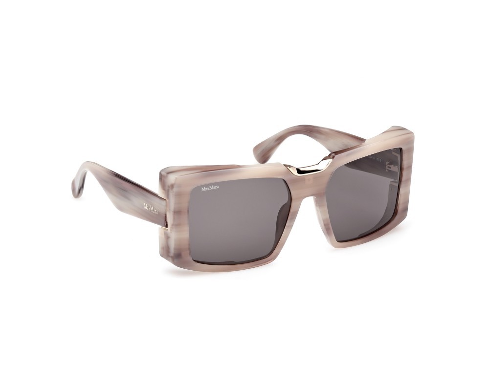 Sonnenbrillen MaxMara Spark6 MM0124 (60A) farbe corno beige form rechteckig gläser fumo