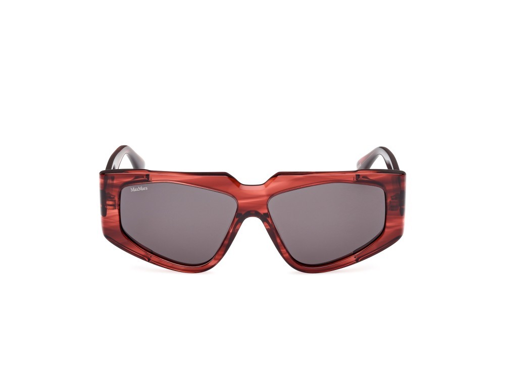 Sonnenbrillen MaxMara MM0125 (68A) farbe rosso striato form geometrisch gläser fumo