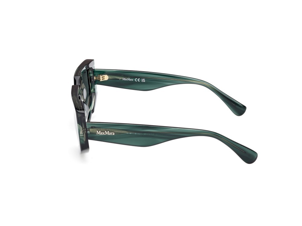 Sonnenbrillen MaxMara MM0125 (98N) farbe verde scuro striato form geometrisch gläser verde
